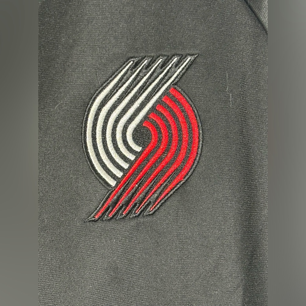 Vintage adidas Black Track Jacket with Red & White Trail Blazers Logo #25 - Picture 2 of 4